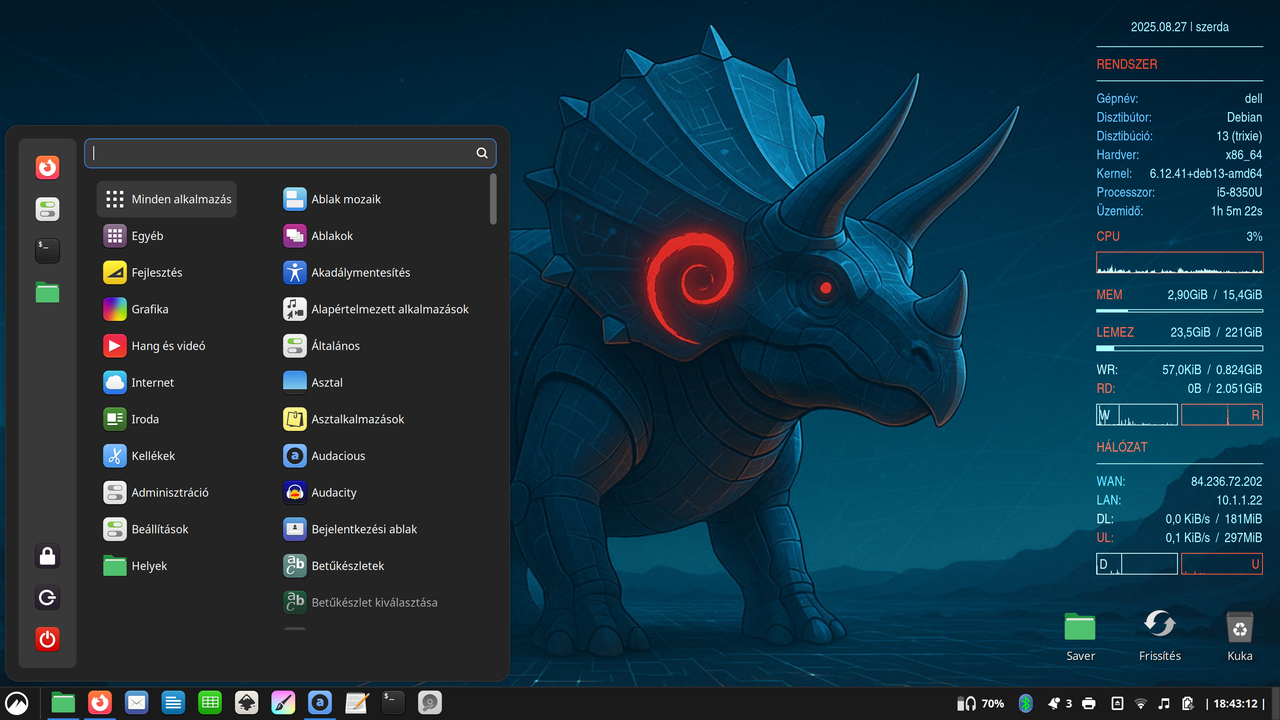 Debian 13 - Trixie + Cinnamon DE